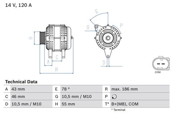 0986083290 BOSCH Генератор