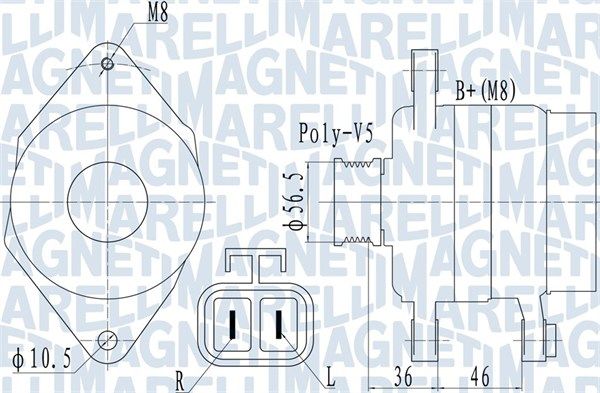 063732128010 MAGNETI MARELLI Генератор