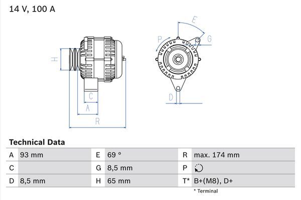 0986039180 BOSCH Генератор