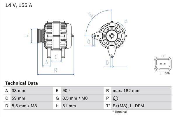 0986046250 BOSCH Генератор