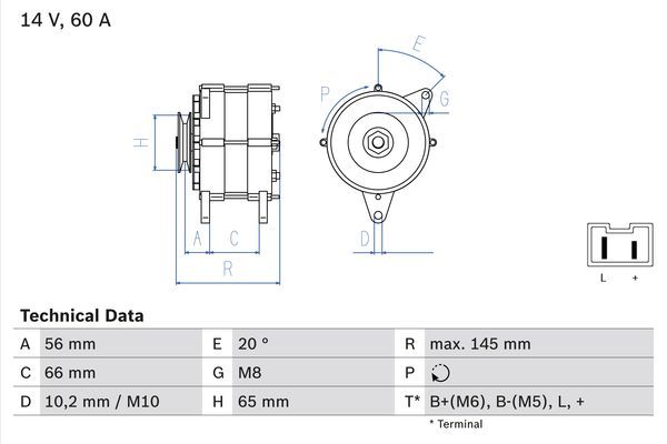 0986037321 BOSCH Генератор