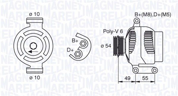 063377494010 MAGNETI MARELLI Генератор