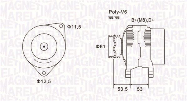 063731698010 MAGNETI MARELLI Генератор