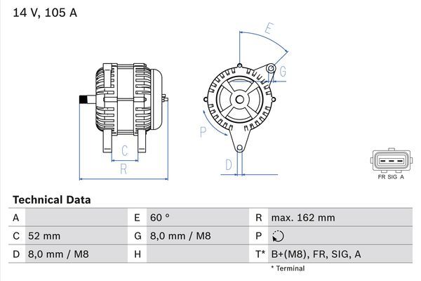 0986081090 BOSCH Генератор