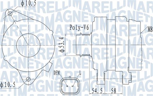 063732142010 MAGNETI MARELLI Генератор