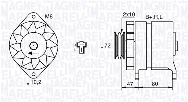 063532621010 MAGNETI MARELLI Генератор