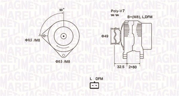 063731814010 MAGNETI MARELLI Генератор