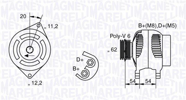 063321803010 MAGNETI MARELLI Генератор