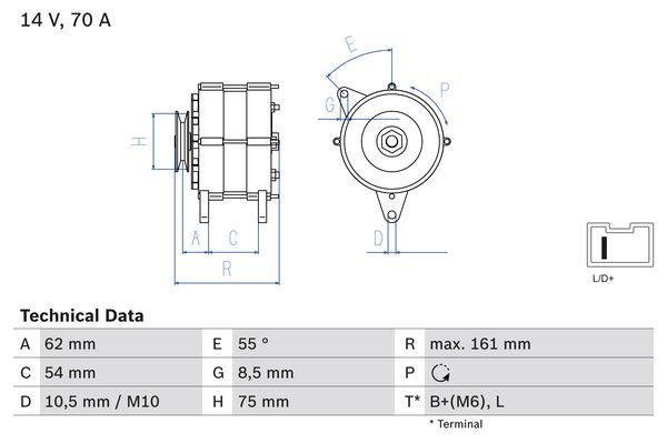0986037791 BOSCH Генератор