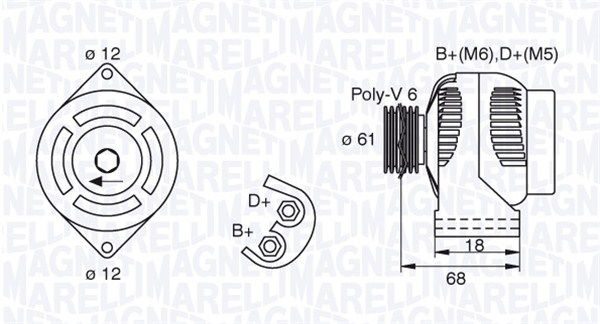 063377492010 MAGNETI MARELLI Генератор