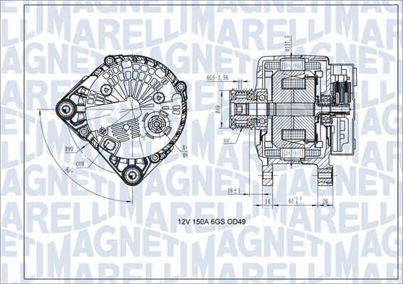 063731618410 MAGNETI MARELLI Генератор