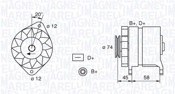 063321409010 MAGNETI MARELLI Генератор