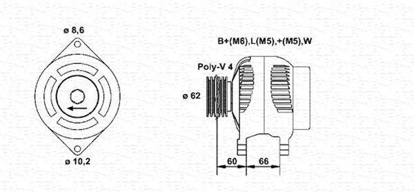 943356958010 MAGNETI MARELLI Генератор