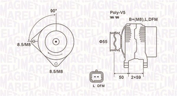 063731823010 MAGNETI MARELLI Генератор