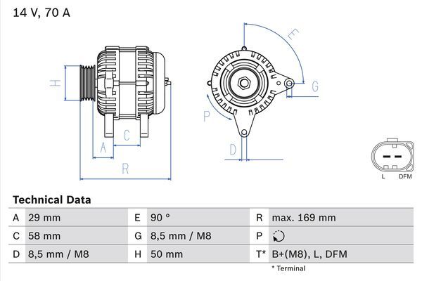 0986048891 BOSCH Генератор