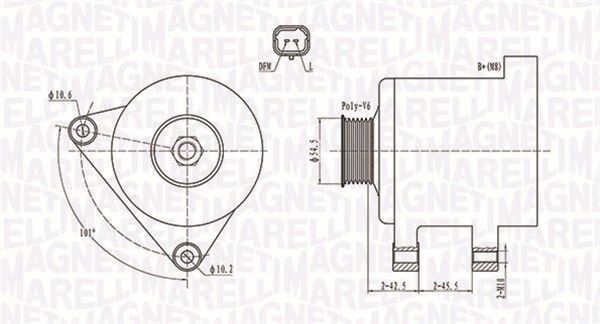 063731761010 MAGNETI MARELLI Генератор
