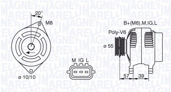 063377439010 MAGNETI MARELLI Генератор