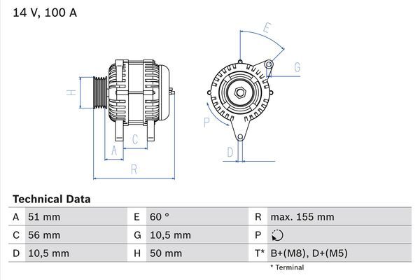 0986041330 BOSCH Генератор