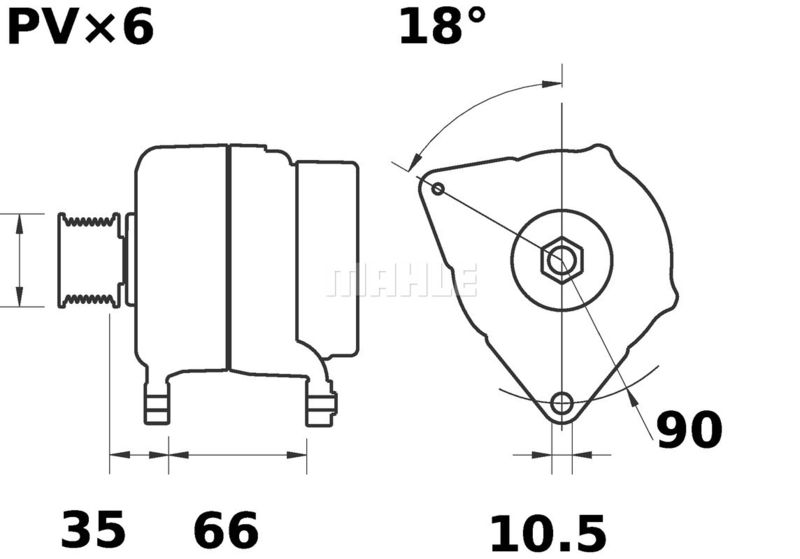 MG506 MAHLE Генератор