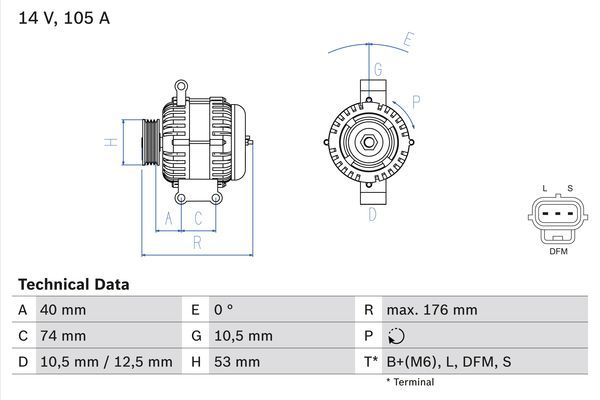 0986042790 BOSCH Генератор