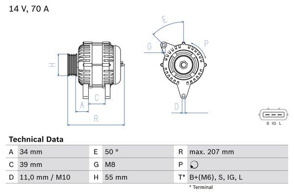 0986083880 BOSCH Генератор