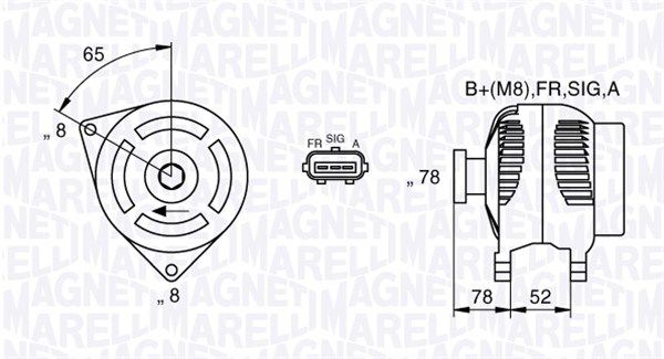 063377421010 MAGNETI MARELLI Генератор