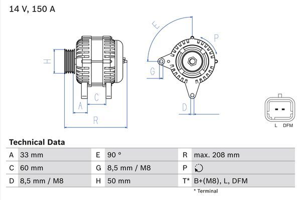 0986047390 BOSCH Генератор