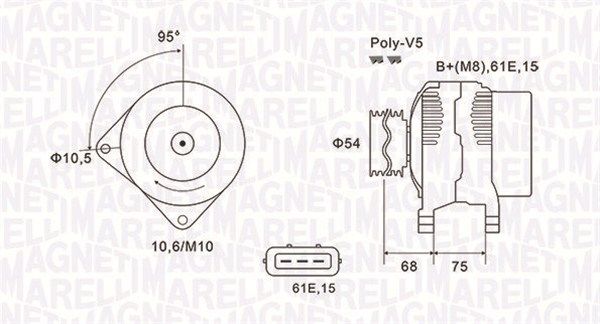 063731584010 MAGNETI MARELLI Генератор