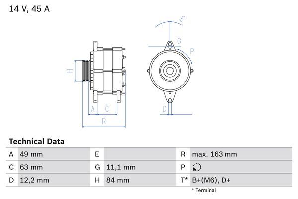 0986033880 BOSCH Генератор