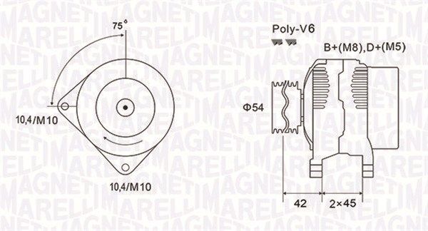 063731564010 MAGNETI MARELLI Генератор