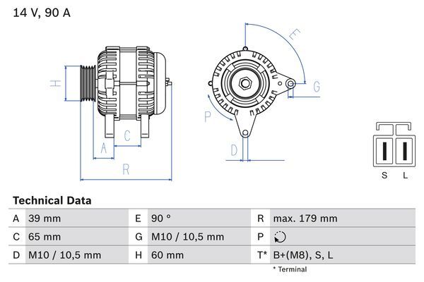 0986083480 BOSCH Генератор