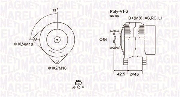 063731865010 MAGNETI MARELLI Генератор