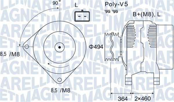 063731645010 MAGNETI MARELLI Генератор