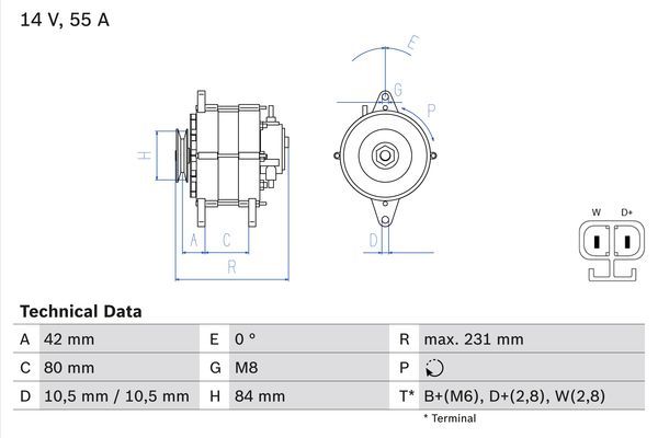 0986049870 BOSCH Генератор
