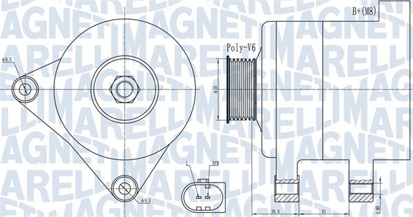063731985010 MAGNETI MARELLI Генератор