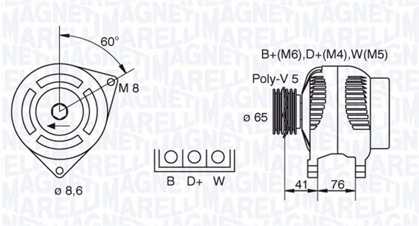 063341695010 MAGNETI MARELLI Генератор