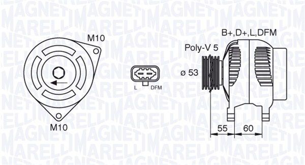 063377496010 MAGNETI MARELLI Генератор