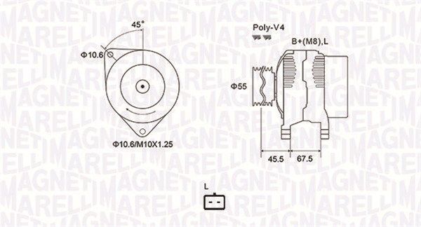 063731963010 MAGNETI MARELLI Генератор