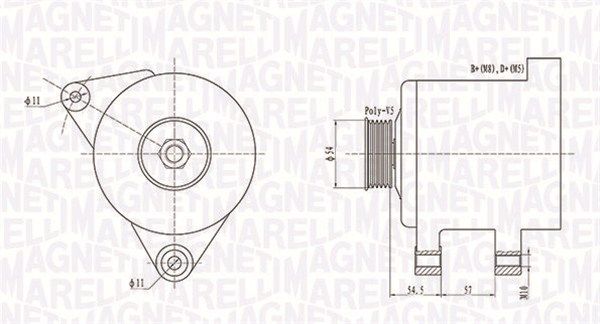 063731747010 MAGNETI MARELLI Генератор