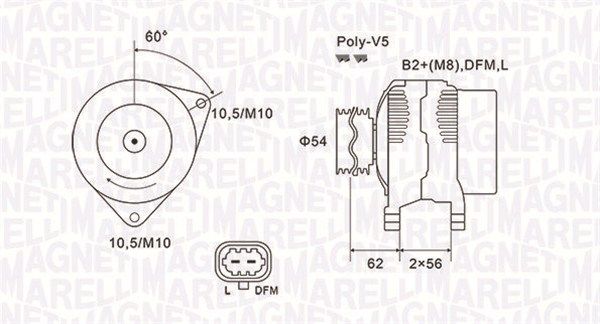 063731940010 MAGNETI MARELLI Генератор