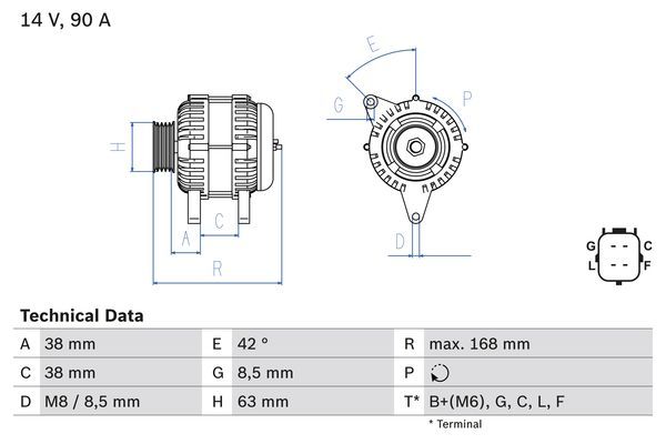 0986082790 BOSCH Генератор