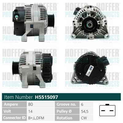 H5515097 HOFFER Генератор
