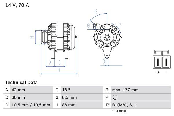 0986045541 BOSCH Генератор