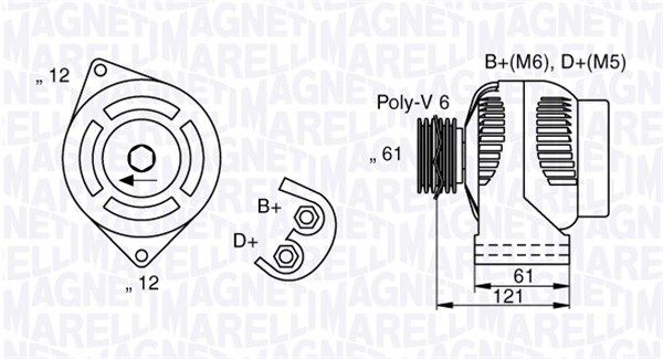 063377017010 MAGNETI MARELLI Генератор