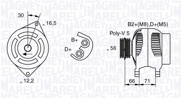 063533250590 MAGNETI MARELLI Генератор