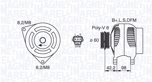 063380009010 MAGNETI MARELLI Генератор