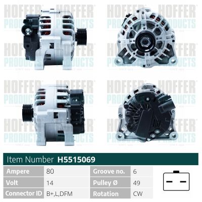 H5515069 HOFFER Генератор