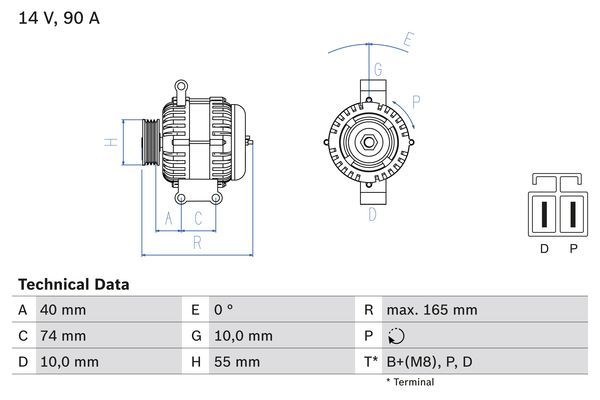 0986080320 BOSCH Генератор