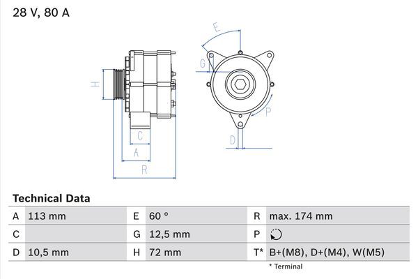 0986040260 BOSCH Генератор
