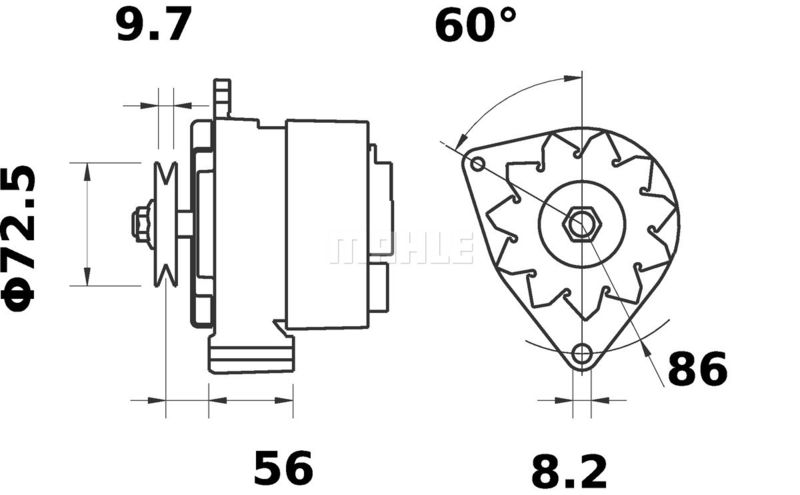 MG628 MAHLE Генератор